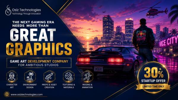 Vice City Hype Meets Next-Gen Visuals | Hire Game Art Development Company for Modern Gaming