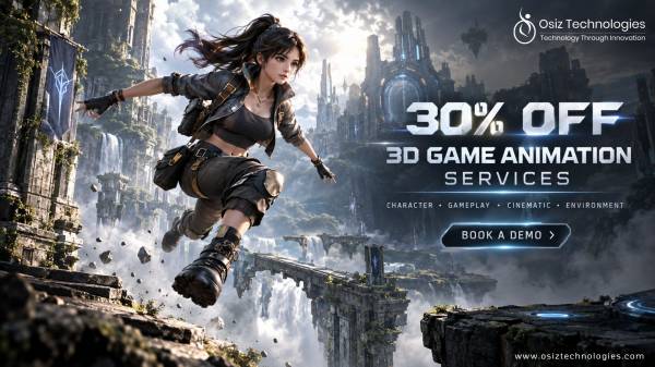Tomb Raider Meets UE5 Realism — Get 30% OFF 3D Game Animation Services from Osiz Technologies